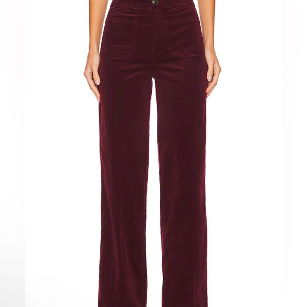 CITIZENS OF HUMANITY CORDUROY PANT IN BURGUNDY 70s style